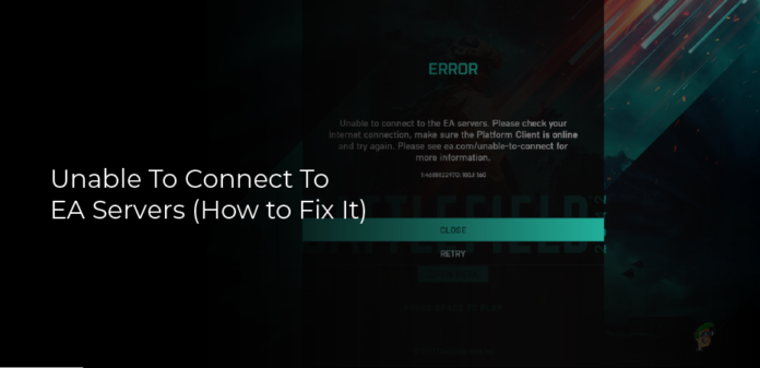 unable to connect to ea servers